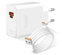 Caricabatterie 100W SuperCharge USB C per HONOR 400 200 Pro 200 Lite Magic7 Pro Magic6 Lite X6b X7b X8a X8b 90 70 Lite X9b con Cavo Tipo C 6A 1M Adattatore Veloce Compatibile con Huawei