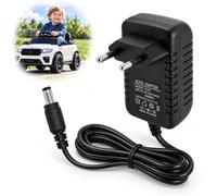 Caricabatterie 12 V 1 A per auto elettrica per bambini, caricabatterie universale per moto, quad, SUV, ATV, adattatore di alimentazione con indicatore LED, presa 5,5 mm x 2,1 mm