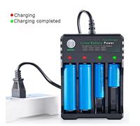 Caricabatterie 18650 4 Slot Universale Li-ion 3.7V/4.2V AC 110-220V BATTERIE