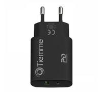 Caricabatterie USB e USB-C 18W Black