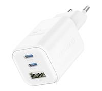 Caricabatterie 2x USB-C GaN 65W + 1x USB 18W carica rapida compatto - Nouvo