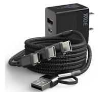 Caricabatterie 30W DJI Mini 4 Pro, 4K, 3 Pro, 3, Mavic 3, Air 2S, Avata Drone - Caricatore Rapido USB C 3 in 1 Con Cavo Di Alimentazione a Doppia Porta per Accessori