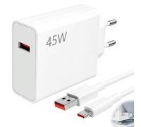 Caricabatterie 45W per Xiaomi Caricabatterie Rapido USB 45W per Redmi | Caricabatterie Turbo e 2 m 6 A Cavo USB-C per Xiaomi 17Ultra/15 15T 14T 14 13 Poco F8 F7 F6 X8 X7 M7 M6 Redmi14C/A5/15C/A3