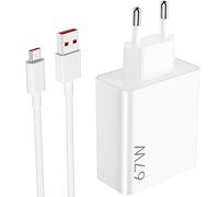 Caricabatterie 67w con Cavo USB C 1M Per Xiaomi 14T 13T MIX Flip Mix Fold 3 Redmi Note 13 Pro 5G, Ricarica Turbo Carica Batterie Cellulare Per POCO M6 X6 X5 X4 F5 X3 GT, Adattatore di Ricarica