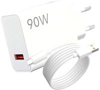 Caricabatterie 90W HyperCharge USB-C 2M Note 13/14/14 Pro 5G Adattatore di Ricarica Veloce Type-C Compatibile