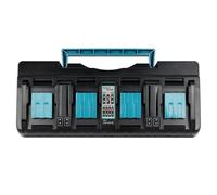 Caricabatterie a 4 Porte Compatibile con Makita, Caricabatteria Rapido 3A con 2 Porte USB, Indicatore LED Intelligente, Batterie al Litio da 14,4 V a 18 V BL1850, BL1815N, BL1830, BL1840, BL1850 e BL1