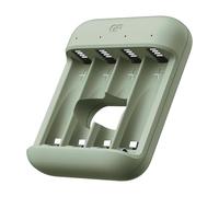 Caricabatterie a 4 Slot per Pile Ricaricabili AA e AAA NiMH | GP |Caricatore USB