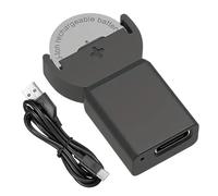 Caricabatterie a bottone - Dispositivo LED universale | Pratico dispositivo per batterie | Indicatore di stato di carica | Compatto, sicuro, ideale per elettrodomestici, giocattoli