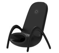 Caricabatterie a induzione QI 15W carica rapida e sicura design sedia nero