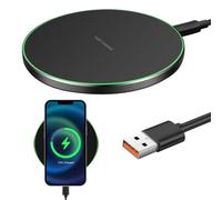 Caricabatterie a induzione wireless, compatibile con i Phone 16/15/14/13/12 serie, Air-Pods 4/3/2, Sam-Sung Ga-laxy S24/S23/S22/S21, Note, One-Plus