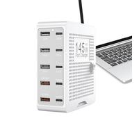 Caricabatterie a Muro USB | Adattatore Di Ricarica Veloce Con 10 Porte Per Computer Portatile,Stazione di Ricarica USB,Per Tablet Orologio Cuffie Telefono Cellulare Scrivania Viaggio Casa