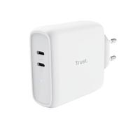 Caricabatterie a ricarica rapida Trust Maxo da 65 W con doppio USB-C PPS, indicatore LED bianco