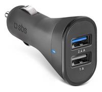 Caricabatterie accendisigari USB Type-A CAR CHARGER 12W Dual Black TECR2USB24AF