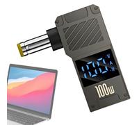 Caricabatterie Adattatore per Laptop Display Digitale Portatile Ricarica | Adattatore per caricabatterie da tipo C a CC per notebook con porta di tipo C, casa, viaggi, la maggior parte dei computer
