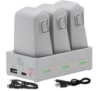 Caricabatterie adatto per caricabatterie DJI FLIP, caricatore a 3 vie, gestore batteria, dispositivo di manutenzione della batteria, hub di ricarica parallelo, accessori di ricarica