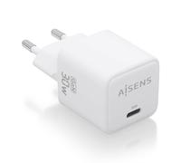 Caricabatterie Aisens ASCH-30W1P035-W GaN 30W 1xUSB-C PD3.0 QC4.0 Bianco