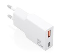 Caricabatterie AISENS ULTRA SLIM GaN 25W 1xUSB-C PD3.0 QC4.0 1xUSB-A QC3.0 BIANCO