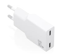 Caricabatterie Aisens Ultra Slim GaN 30W 2xUSB-C PD3.0 Bianco