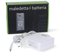 Caricabatterie Alimentatore Tipo C 87W Carica Rapida 3.0 Bianco Spina Integrata