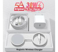 Caricabatterie Apple Originale Magsafe Wireless Per iPhone 16 15 14 13 12 11 Pro Max SE Mini X XS XR 8 Plus Ricarica Veloce Tipo C Cavo Lightning