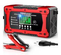 CARICABATTERIE AUTO 10A 12V MULTIPROTEZIONI CARICA BATTERIA PER AUTO ROSSO