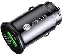 Caricabatterie Auto Cellulare (USB-A 3.1A Type-C 3.1A 5V PD) Presa Usb C Auto Ca
