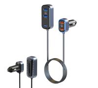 Caricabatterie Auto per Cellulari,Adattatore Universale Sicuro con Cavo - Adattatore Auto Sicuro Caricabatterie Portatile - per Tablet PC Camper Veicoli Casa Ufficio Viaggi