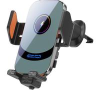 CARICABATTERIE AUTO WIFI 15W SUPPORTO CELLULARE RICARICA VELOCE AUTOMATICO CAVO