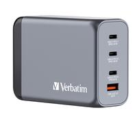 VERBATIM 32205 - Caricabatterie USB, 140 W, 3 USB-C PD, 1 USB-A QC 3.0, GaN