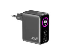 Celly - Caricatore Multiplo USB-C Veloce con Display LED Intelligente, Ricarica Rapida per Smartphone, Tablet e Accessori