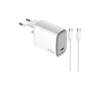 Celly Caricabatterie USB-C UP TC 1C 65W con cavo USB-C 2m e tecnologia GaN