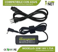 Caricabatterie compatibile con Asus Vivobook E402na E402sa E403na 19V 1,75A 33W