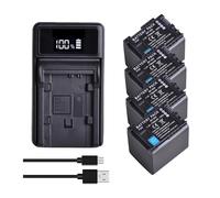 Caricabatterie, Compatibile Con Canon, Compatibile Con VIXIA BP-820 HF G30 G40 XA10 20 25 30 35 40 45 50 GX10 HFG21 40 HFM300(4xBattery 1xCharger)