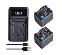 Caricabatterie, Compatibile Con Canon, Compatibile Con VIXIA BP-820 HF G30 G40 XA10 20 25 30 35 40 45 50 GX10 HFG21 40 HFM300(2xBattery 1xCharger)
