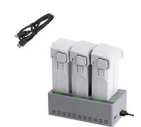 Caricabatterie compatibile con DJI Mini 5 pro - Ingresso massimo 100 W, ricarica intelligente a 3 batterie, modalità di archiviazione e funzione Power Bank, display di stato a LED