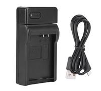 Caricabatterie compatto per Canon Rebel T5, polimeri satinati, protezione da cortocircuito e sovraccarico, porta micro USB, compatibilità con la