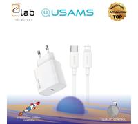 CARICABATTERIE COMPLETO CARICA RAPIDA TYPE-C/IPHONE CC262 US-SJ712 PD 30W USAMS