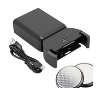 Caricabatterie con pulsante USB - Indicatore moneta USB Caricabatterie leggero, caricabatterie universale per batterie ricaricabili a bottone