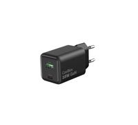 CoolBox Gan - Caricatore USB C 35 W, caricatore di ricarica rapida con USB-C e USB-A, Power Delivery PPS e Quick Charge 3.0, 2 porte, compatibile con iPhone 17/16/15, Samsung Galaxy, Xiaomi e Pixel