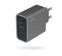 CARICABATTERIE CUKTECH CUKAD653EUGR GaN 2 USB-C 1 USB-A da 65 W, Grigio