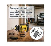 Caricabatterie da 13,8 V N557514 per Alimentatore per Gonfiatore per DCC020IB, per Compressore D'Aria per Gonfiatore Pneumatici per 20 V