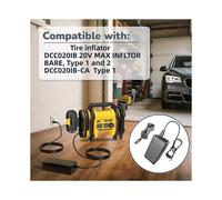 Caricabatterie da 13,8 V N557514 per Alimentatore per Gonfiatore per DCC020IB, per Compressore D'Aria per Gonfiatore Pneumatici per 20 V