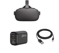 Caricabatterie da 20 W per Meta Quest 3/2/1, doppia porta USB A, USB C, cavo di ricarica rapida compatibile per cuffie da gioco Oculus All-in-one VR, Pico, iPhone 15/15 Pro/15 Plus/15 Pro Max, i Pad