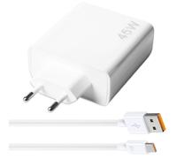 Caricabatterie da 45 W con cavo di ricarica 6 A tipo C 1 m, caricatore rapido USB per Xiaomi Redmi Note 14 Pro 5G 6A Power Caricabatterie per Xiaomi 14T Pro Poco X7 M7 M6 Pad 7 Redmi Pad SE