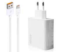 Caricabatterie da 45 W con cavo USB C per Xiaomi, 1 pezzo caricatore rapido USB Power Cellulare caricabatterie, ricarica rapida adattatore USB alimentatore di rete 1 metro di ricarica tipo C per