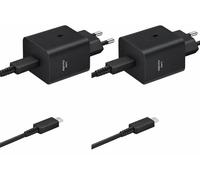 Caricabatterie da 45W con Cavo USB-C, Compatibile con Samsung, iPhone, iPad, Xiaomi, Huawei, Motorola, Pixel, Oppo, OnePlus, Super Fast Charging, EP-T4511, Nero, Cofezione da 2