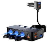Caricabatterie Da Auto 180W, Caricatore Da Auto USB-C PD USB QC3.0, Adattatore p