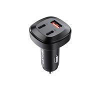 Caricabatterie da auto 66W 2x USB-C USB Power Delivery QC 4.0 Nero