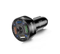 (Caricabatterie da auto a 4 porte) Caricabatterie da auto wireless veloce da 30 W Qi Supporto magnetico