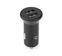 Caricatore Auto Nedis CCHAU480ABK 2 Porte USB-A Nero